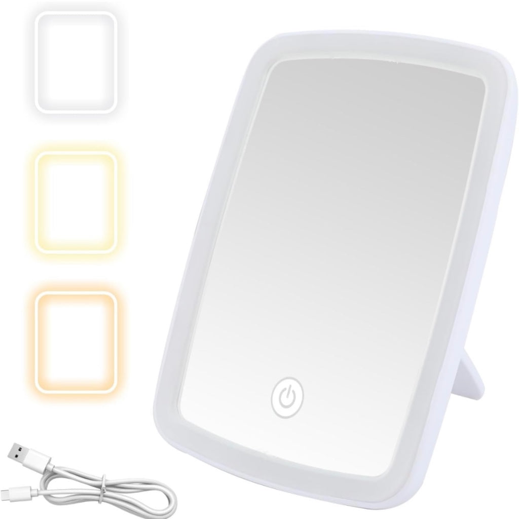 Espejo de Maquillaje con Luz 3 Tonos