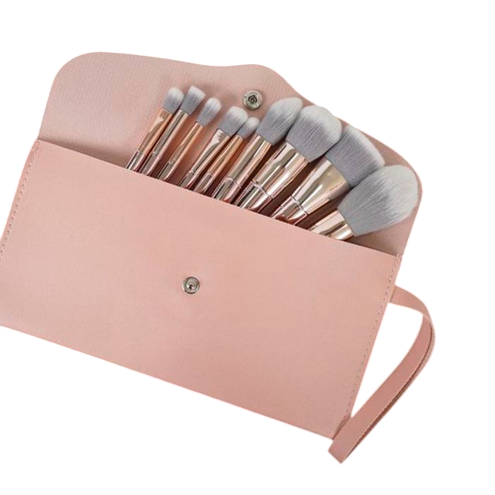 Kit Brochas Profesional x10 con Estuche Concha